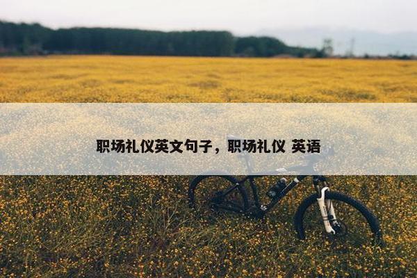 职场礼仪英文句子，职场礼仪 英语
