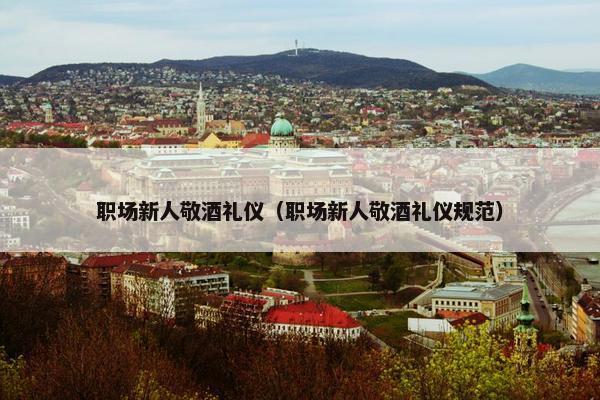 职场新人敬酒礼仪（职场新人敬酒礼仪规范）