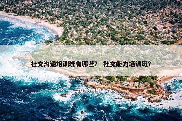 社交沟通培训班有哪些？ 社交能力培训班？