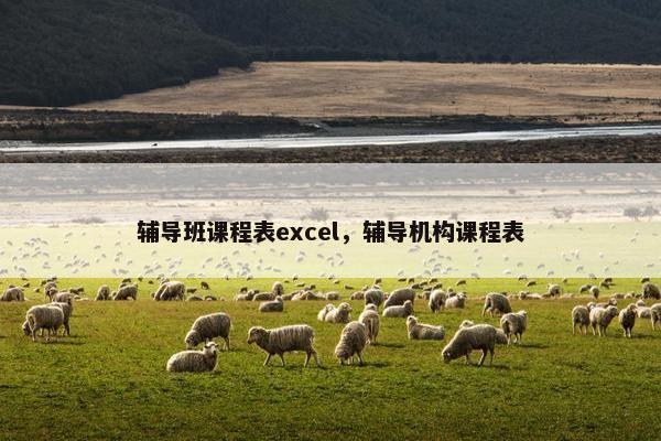 辅导班课程表excel，辅导机构课程表