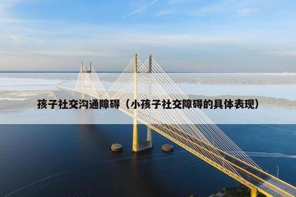孩子社交沟通障碍（小孩子社交障碍的具体表现）