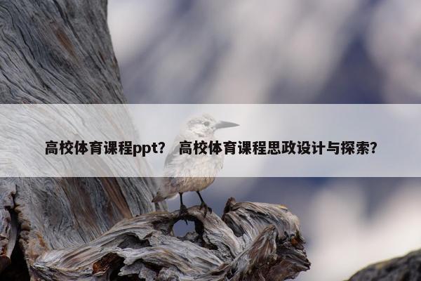 高校体育课程ppt？ 高校体育课程思政设计与探索？