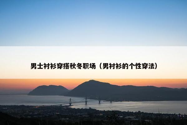 男士衬衫穿搭秋冬职场（男衬衫的个性穿法）
