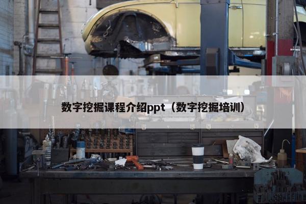 数字挖掘课程介绍ppt（数字挖掘培训）