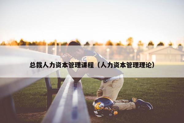 总裁人力资本管理课程（人力资本管理理论）
