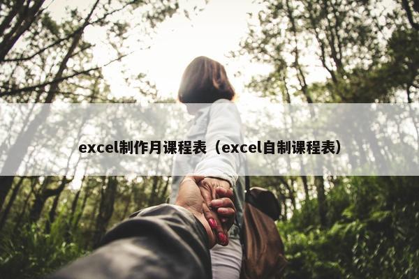 excel制作月课程表（excel自制课程表）