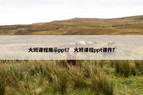 大班课程展示ppt？ 大班课程ppt课件？