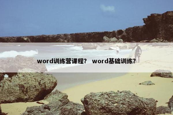 word训练营课程？ word基础训练？