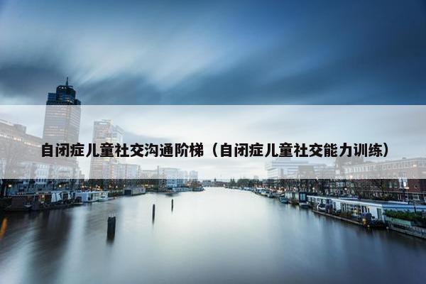 自闭症儿童社交沟通阶梯（自闭症儿童社交能力训练）