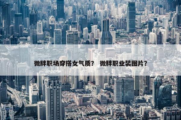 微胖职场穿搭女气质？ 微胖职业装图片？