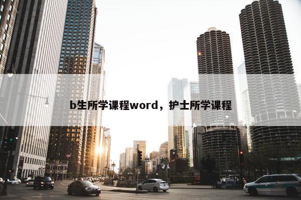 b生所学课程word，护士所学课程