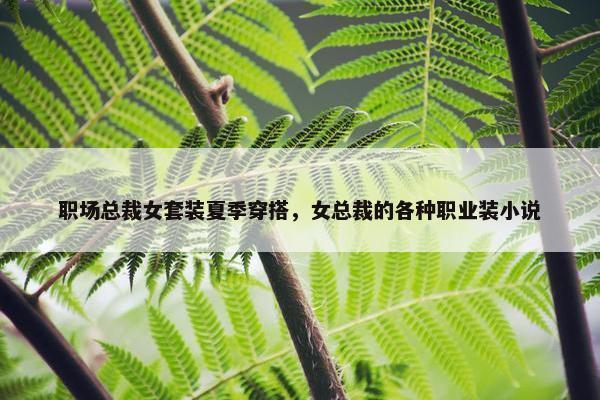 职场总裁女套装夏季穿搭，女总裁的各种职业装小说