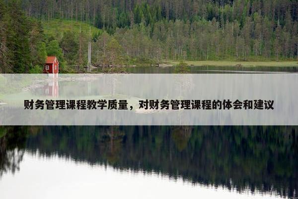 财务管理课程教学质量，对财务管理课程的体会和建议
