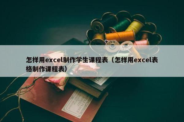 怎样用excel制作学生课程表（怎样用excel表格制作课程表）