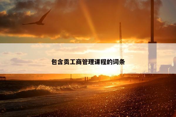 包含贡工商管理课程的词条