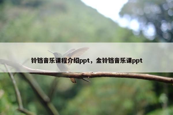 铃铛音乐课程介绍ppt，金铃铛音乐课ppt