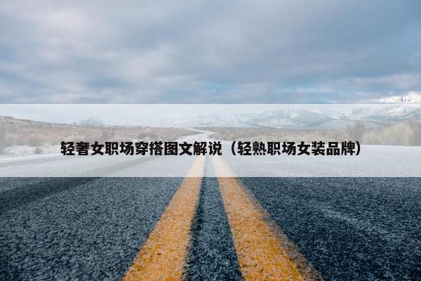 轻奢女职场穿搭图文解说（轻熟职场女装品牌）