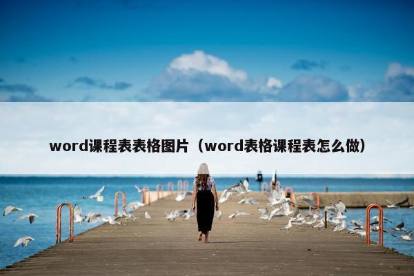 word课程表表格图片（word表格课程表怎么做）