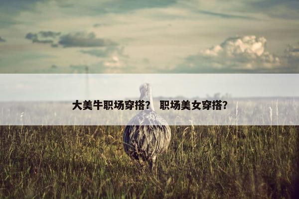 大美牛职场穿搭？ 职场美女穿搭？