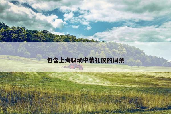 包含上海职场中装礼仪的词条