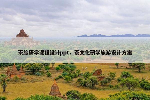 茶旅研学课程设计ppt，茶文化研学旅游设计方案