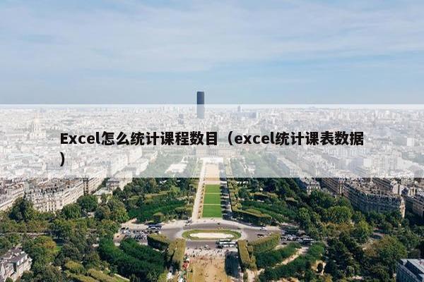 Excel怎么统计课程数目（excel统计课表数据）