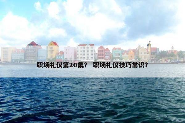 职场礼仪第20集？ 职场礼仪技巧常识？