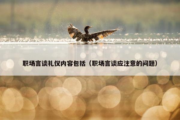 职场言谈礼仪内容包括（职场言谈应注意的问题）