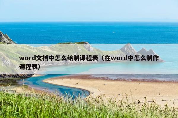 word文档中怎么绘制课程表（在word中怎么制作课程表）