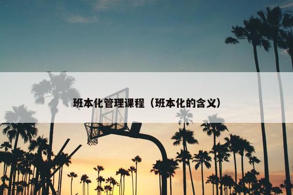 班本化管理课程（班本化的含义）