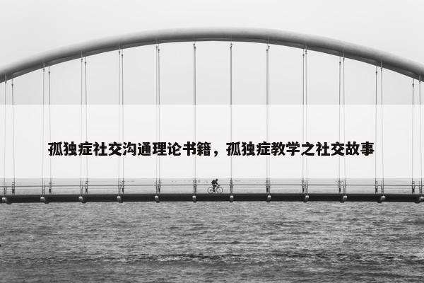 孤独症社交沟通理论书籍，孤独症教学之社交故事