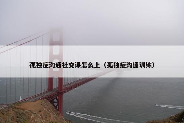 孤独症沟通社交课怎么上（孤独症沟通训练）