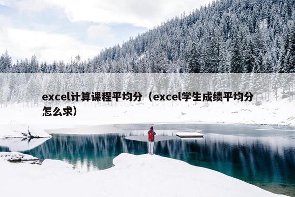 excel计算课程平均分（excel学生成绩平均分怎么求）