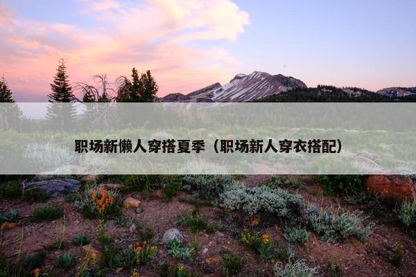 职场新懒人穿搭夏季（职场新人穿衣搭配）
