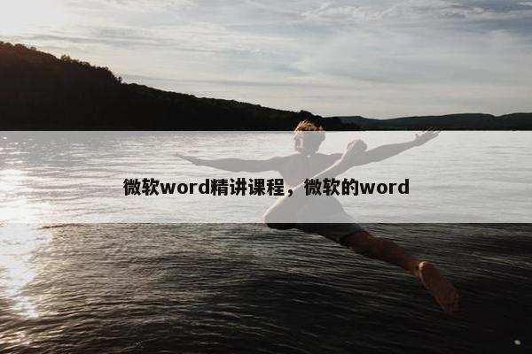 微软word精讲课程，微软的word
