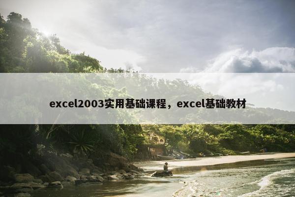 excel2003实用基础课程，excel基础教材