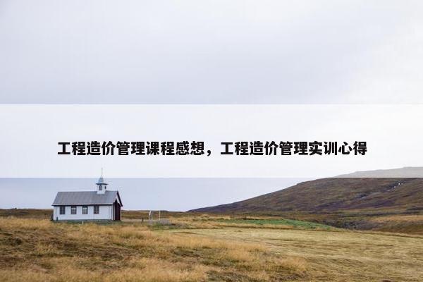 工程造价管理课程感想，工程造价管理实训心得