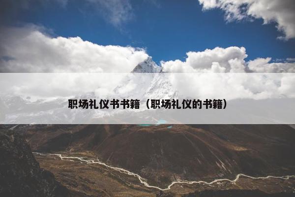 职场礼仪书书籍（职场礼仪的书籍）