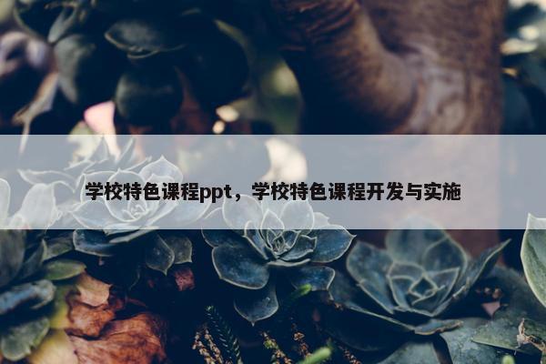 学校特色课程ppt，学校特色课程开发与实施