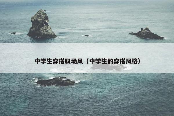 中学生穿搭职场风（中学生的穿搭风格）