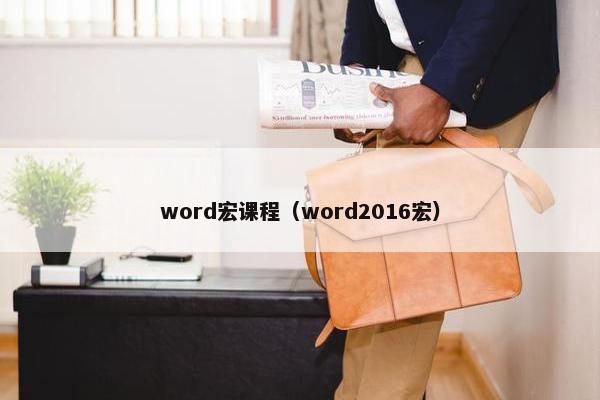 word宏课程（word2016宏）