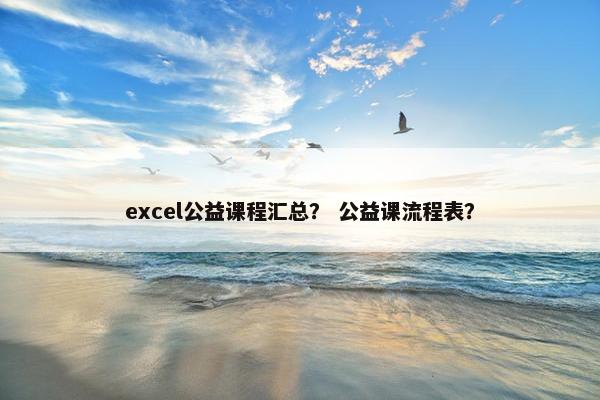 excel公益课程汇总？ 公益课流程表？