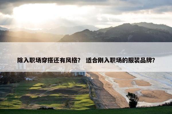 除入职场穿搭还有风格？ 适合刚入职场的服装品牌？