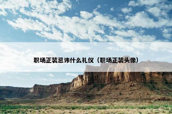 职场正装忌讳什么礼仪（职场正装头像）