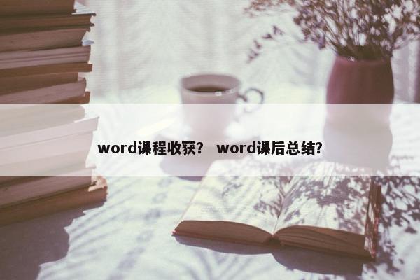 word课程收获？ word课后总结？