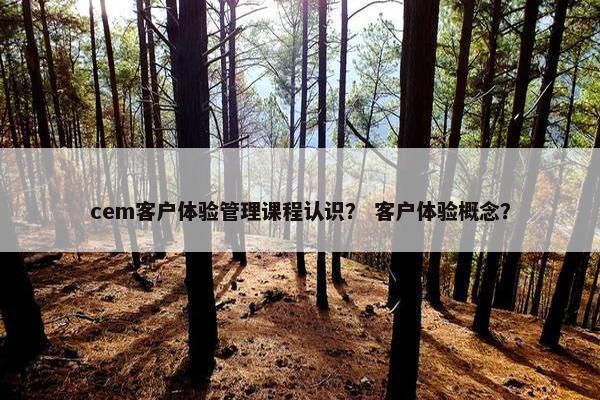 cem客户体验管理课程认识？ 客户体验概念？
