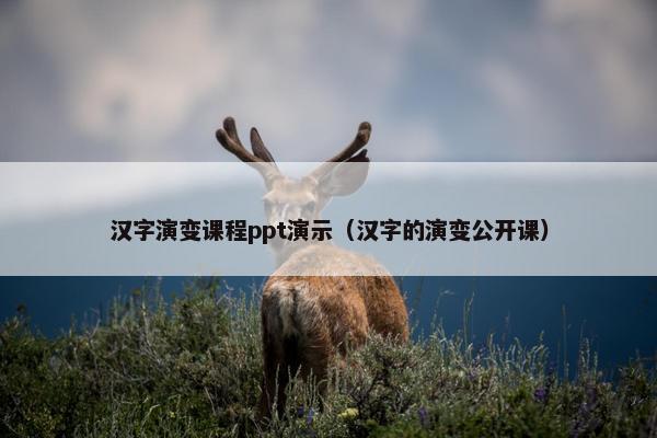 汉字演变课程ppt演示（汉字的演变公开课）