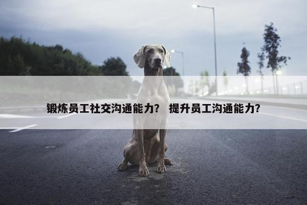 锻炼员工社交沟通能力？ 提升员工沟通能力？
