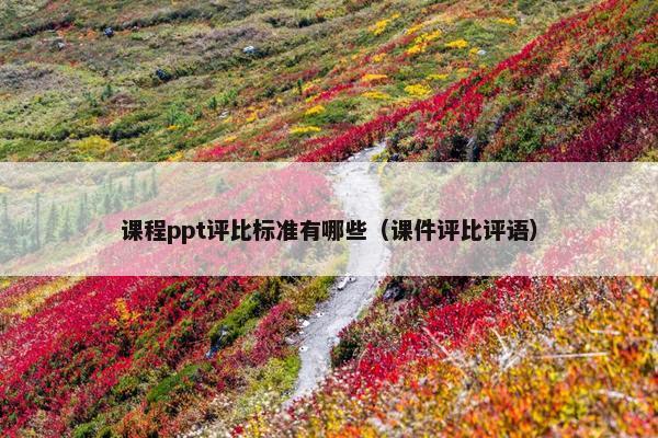 课程ppt评比标准有哪些（课件评比评语）