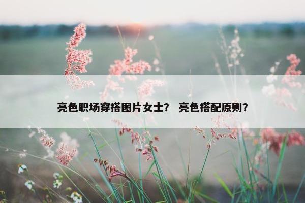 亮色职场穿搭图片女士？ 亮色搭配原则？